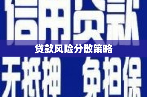 衢州贷款风险分散策略