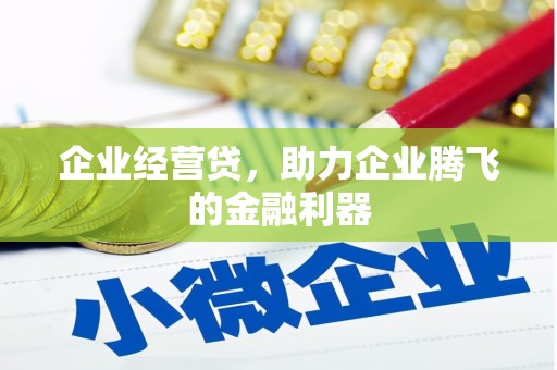 衢州企业经营贷，助力企业腾飞的金融利器