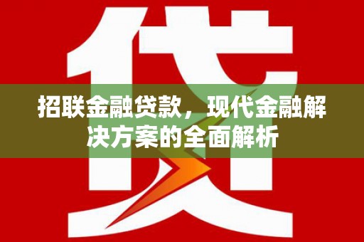衢州招联金融贷款，现代金融解决方案的全面解析