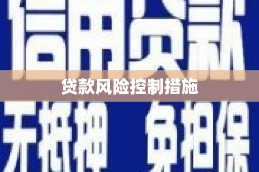 衢州贷款风险控制措施